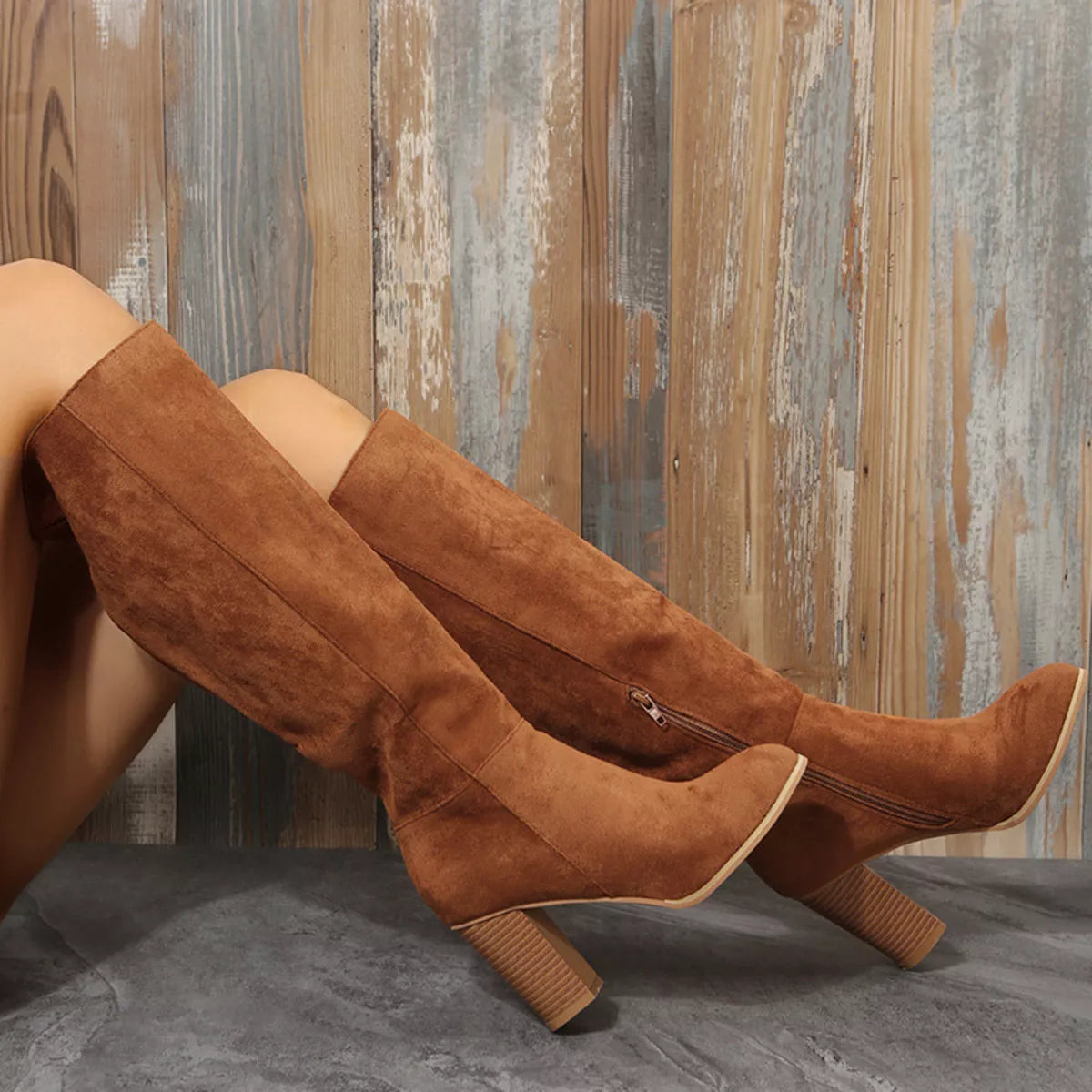 Point Toe Block Heels Boots | STAHlin RADIANCE