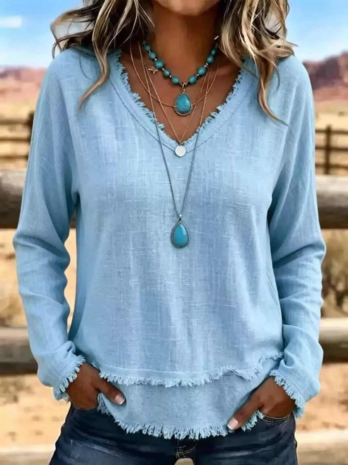 The Marlowe Frayed Tee | STAHlin RADIANCE