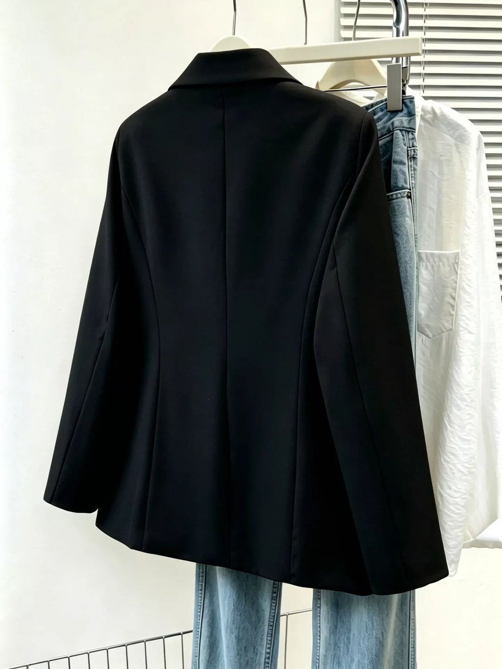 Full Size Single-Breasted Lapel Collar Blazer Plus Size | STAHlin RADIANCE