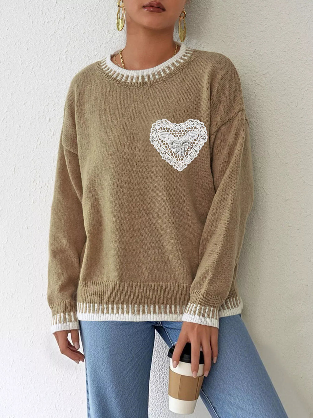 The Amara Lace Heart Sweater | STAHlin RADIANCE