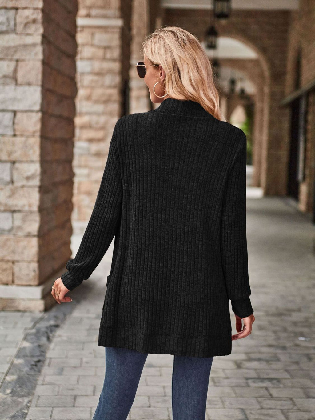 Open Front Cardigan with Pockets | STAHlin RADIANCE