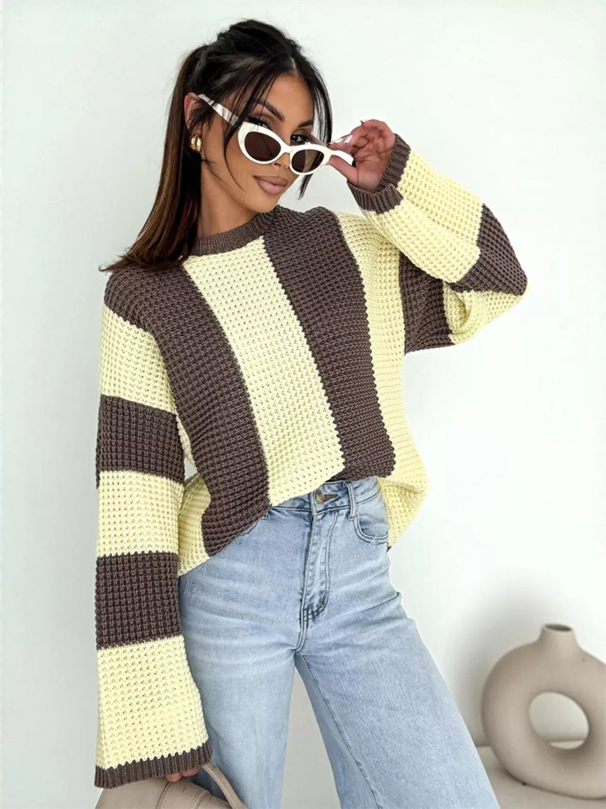 Color Block Long Sleeve Sweater | STAHlin RADIANCE