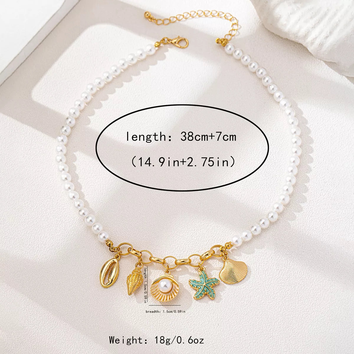 Ocean Series Charm Pearl Necklace | STAHlin RADIANCE