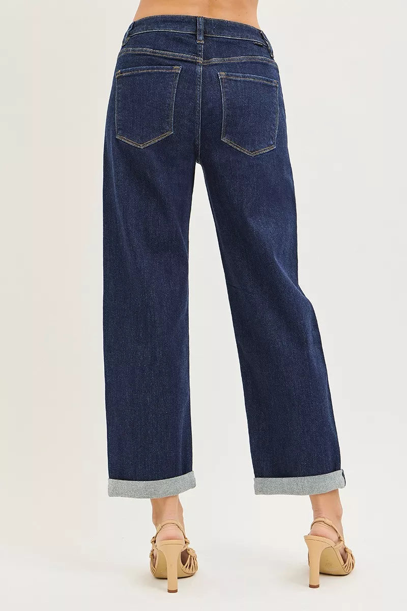 RISEN Slouchy Cropped  Boyfriend Jeans With Cuffed Hem | STAHlin RADIANCE