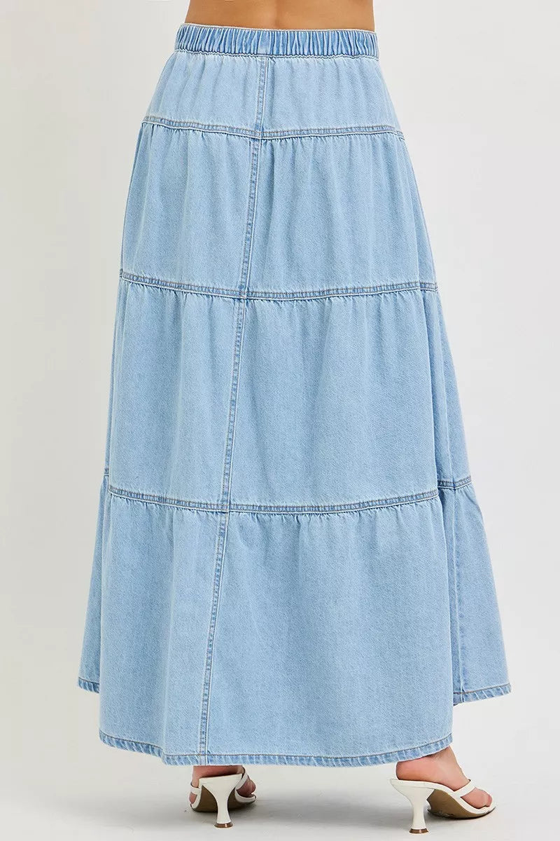 RISEN High Rise Ruffle Long Skirts | STAHlin RADIANCE