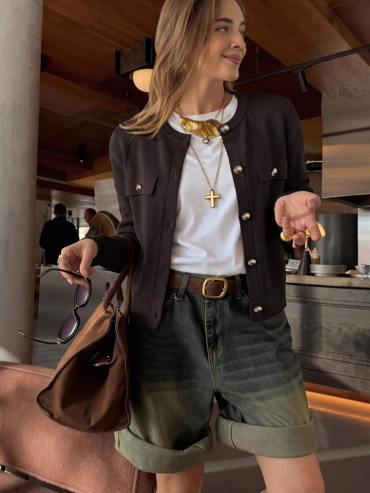Button Down Long Sleeve Cardigan | STAHlin RADIANCE