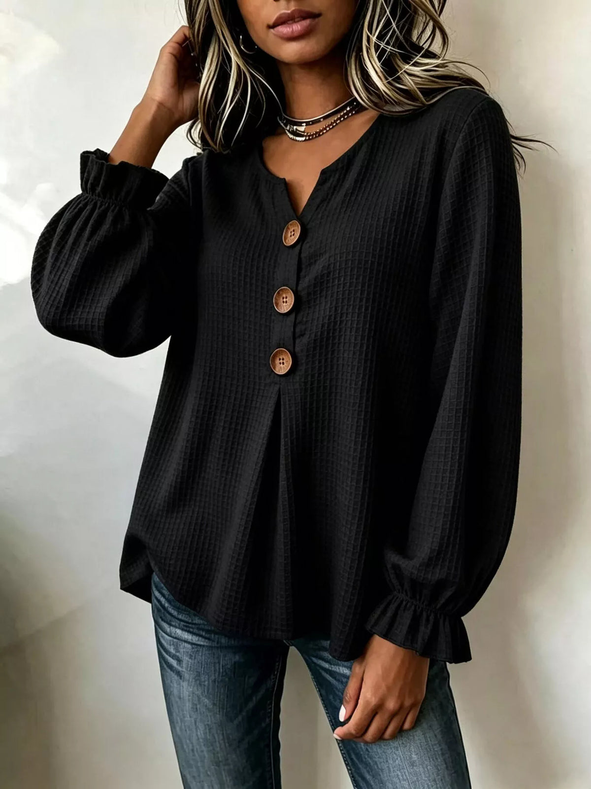 The Ivory Waffle Knit Top | STAHlin RADIANCE