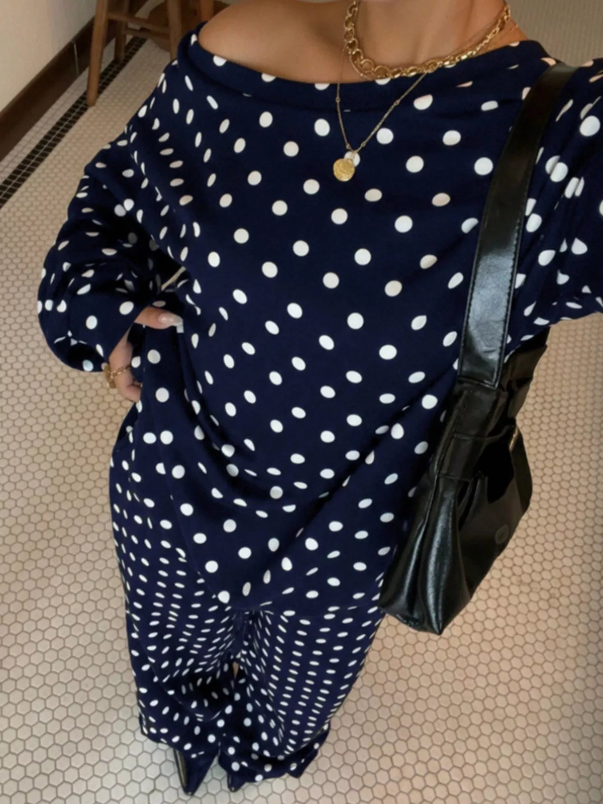 Polka Dot Long Sleeve Top and Pants Set | STAHlin RADIANCE