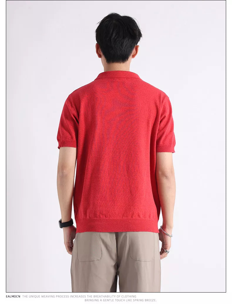 Men's Plus Size Button Detail Short-Sleeve Polo | STAHlin RADIANCE