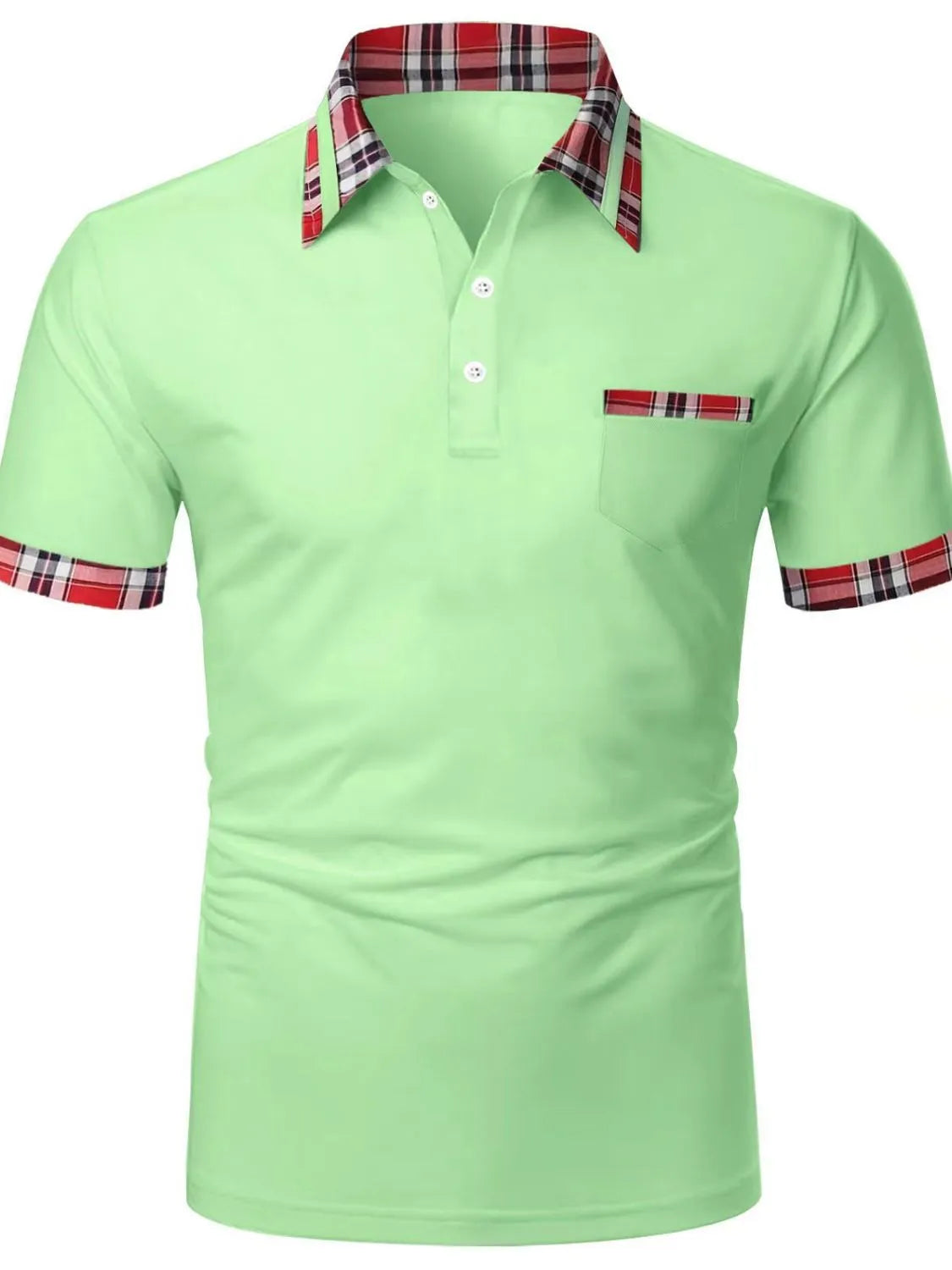 Men's Full Size Collared Neck Short Sleeve Polo Plus Size | STAHlin RADIANCE