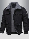 Men's Full Size Corduroy Sherpa Lined Winter Jacket Plus Size | STAHlin RADIANCE
