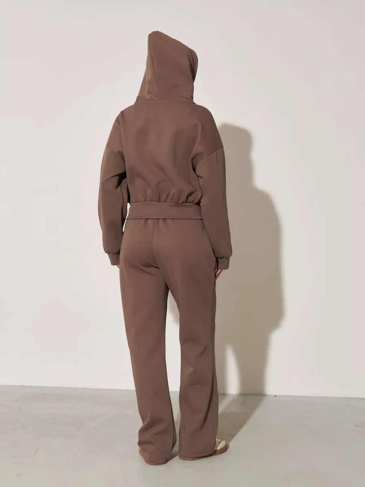 Zip-Up Hoodie and Wide-Leg Sweatpants Set | STAHlin RADIANCE
