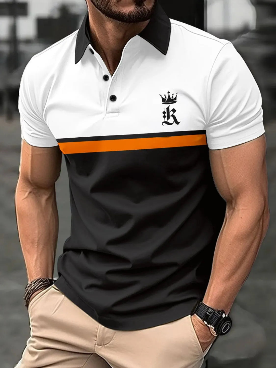 Men's Plus Size Collared Neck Short Sleeve Polo | STAHlin RADIANCE