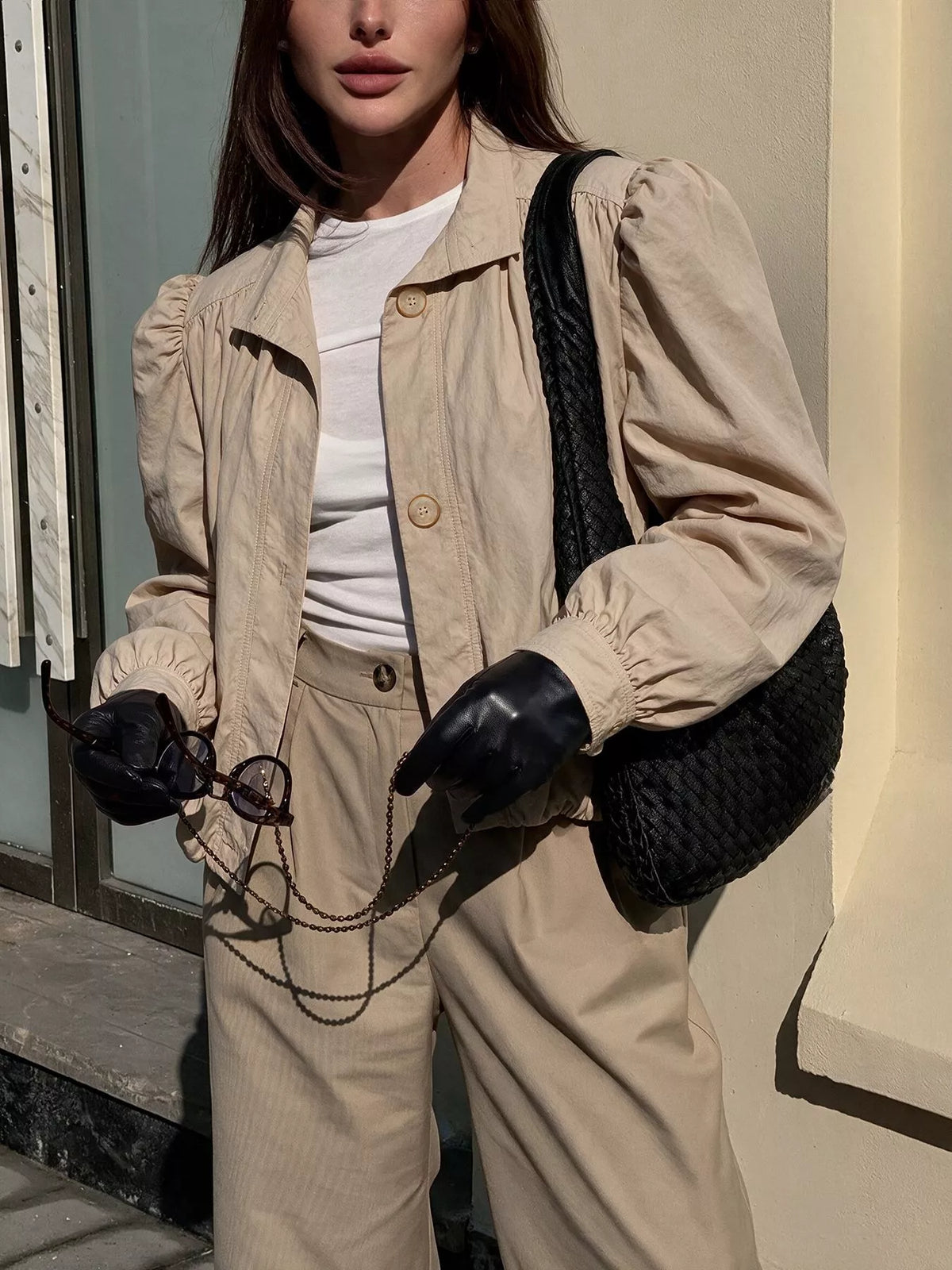 Button-Down Puff-Sleeve Jacket | STAHlin RADIANCE