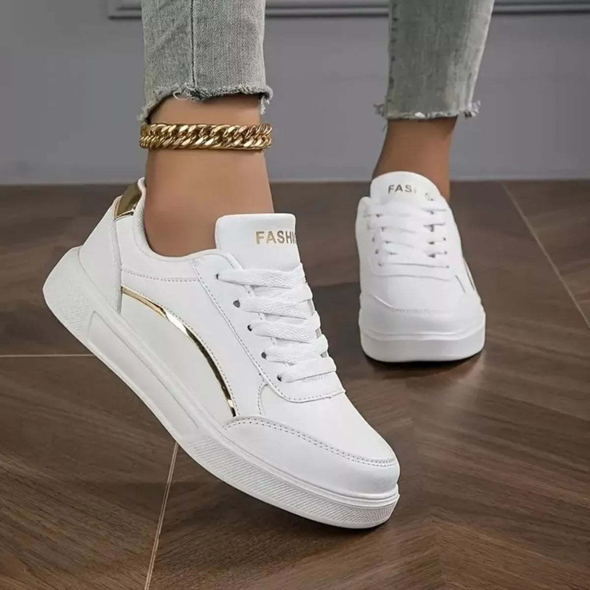 Round Toe Lace Up Sneakers | STAHlin RADIANCE