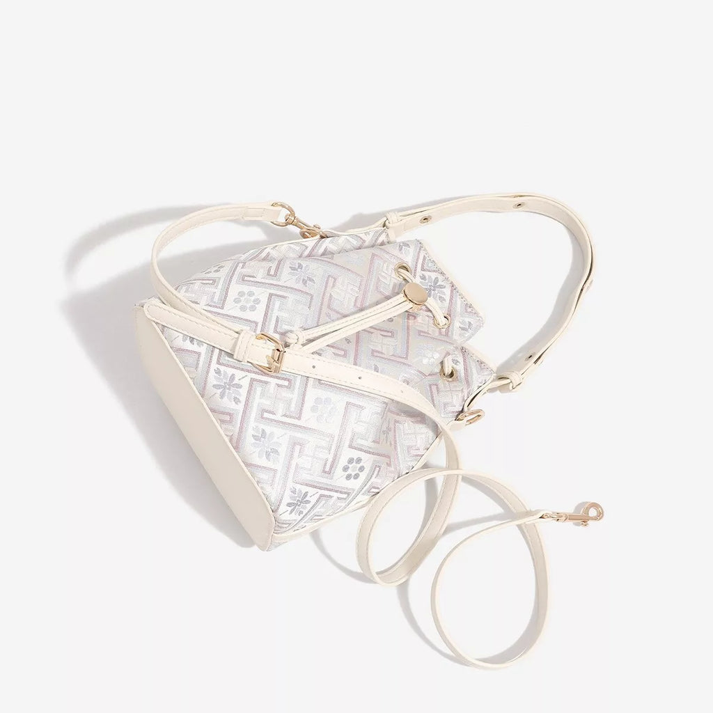 Geometric Pattern Drawstring Crossbody Bucket Bag | STAHlin RADIANCE