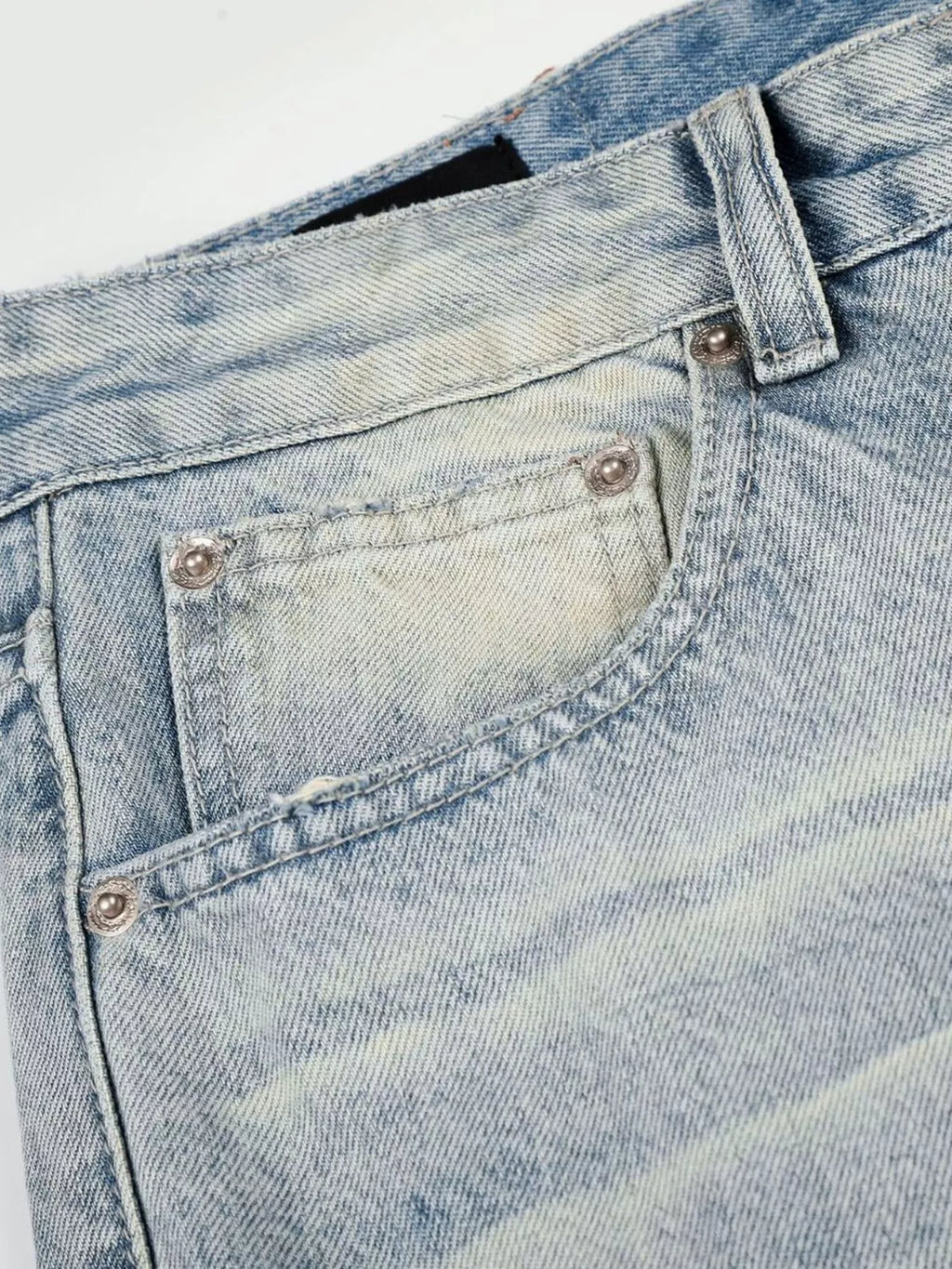 Men's High-Waisted Button-Fly Wide-Leg Vintage Washed Jeans | STAHlin RADIANCE