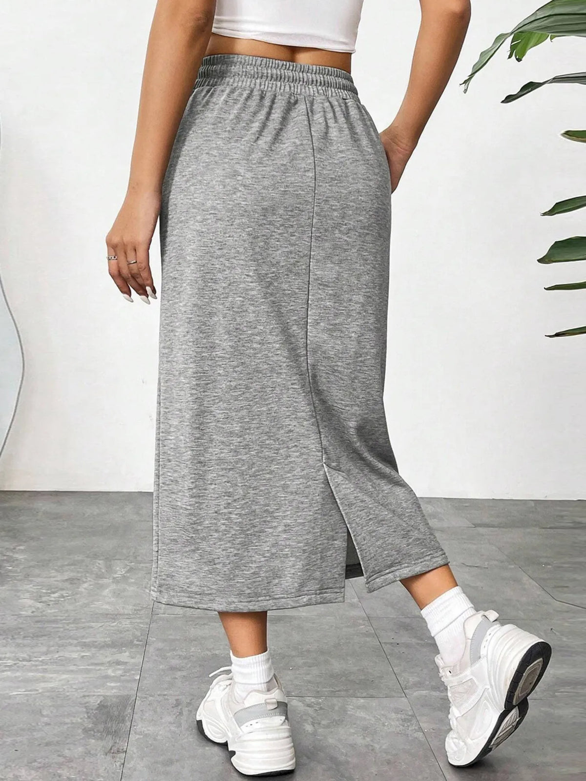 Slit Drawstring Midi Skirt | STAHlin RADIANCE