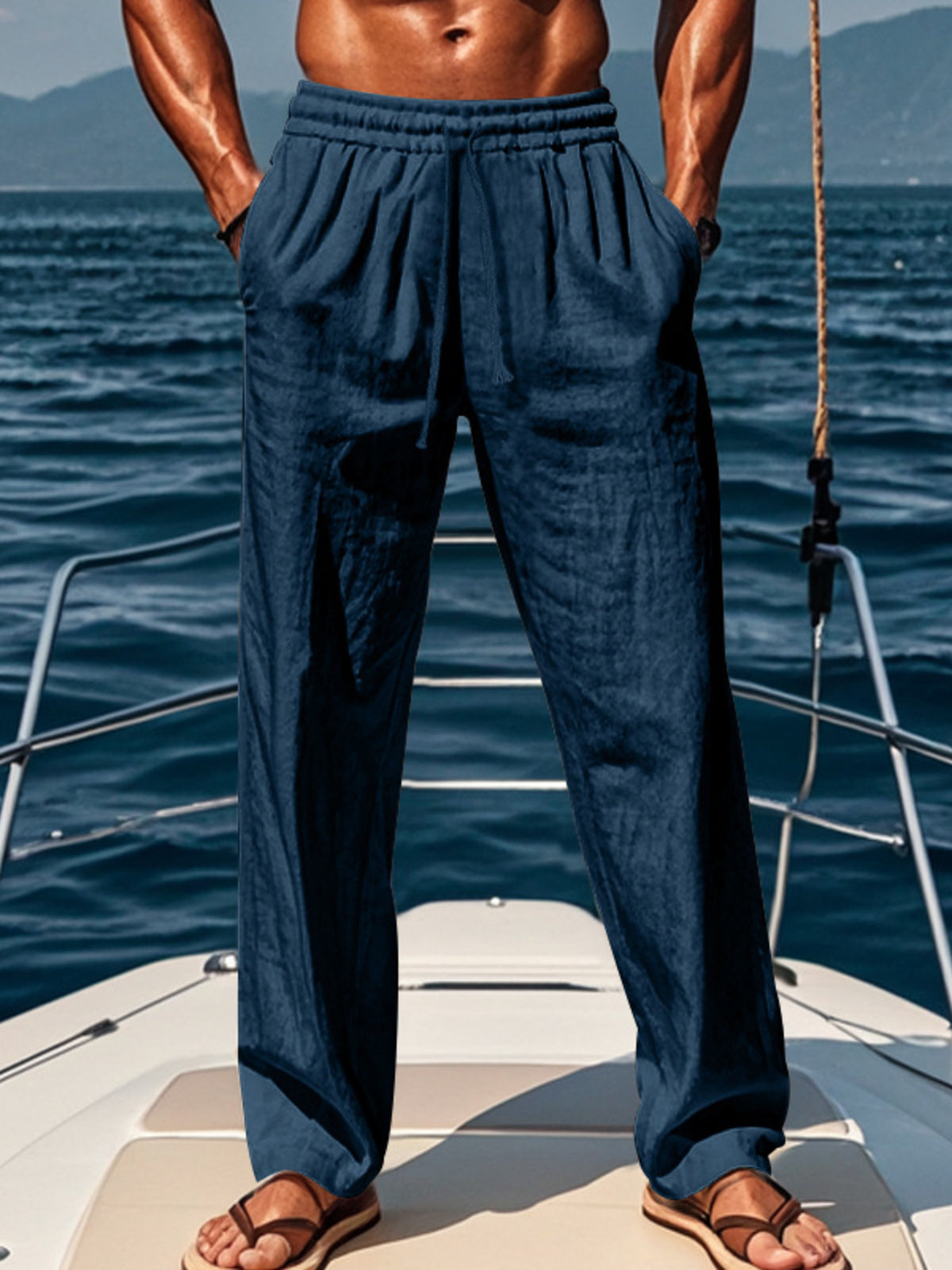 Men's Full Size Casual Loose-Fit Pants with Elastic Drawstring Waist Plus Size | STAHlin RADIANCE
