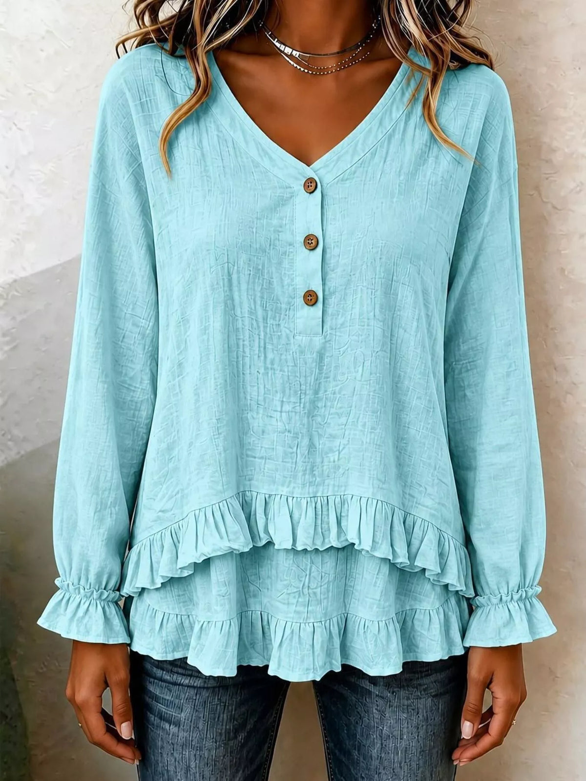 The Ruffled Button Blouse | STAHlin RADIANCE