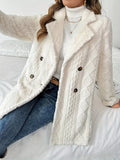 Fleece Double-Breasted Longline Coat | STAHlin RADIANCE