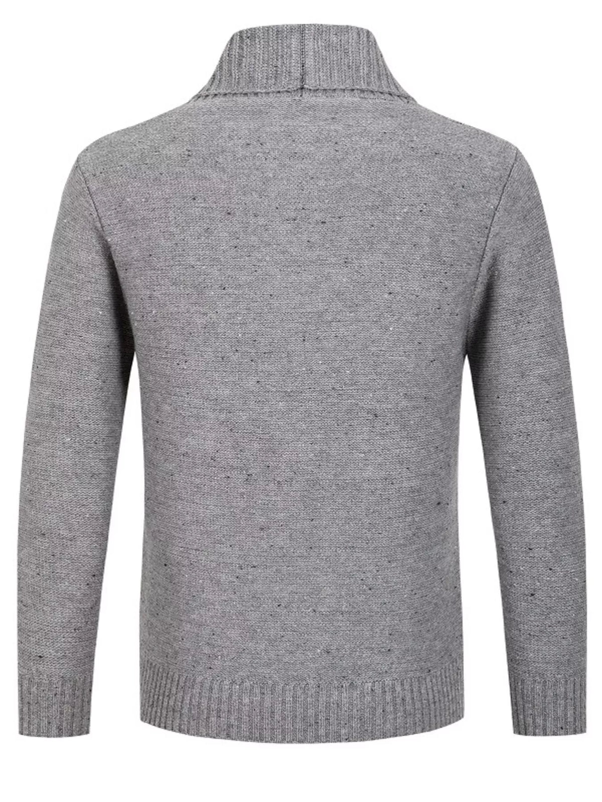 Men's Plus Size Speckled Cable Knit Shawl Collar Cardigan | STAHlin RADIANCE