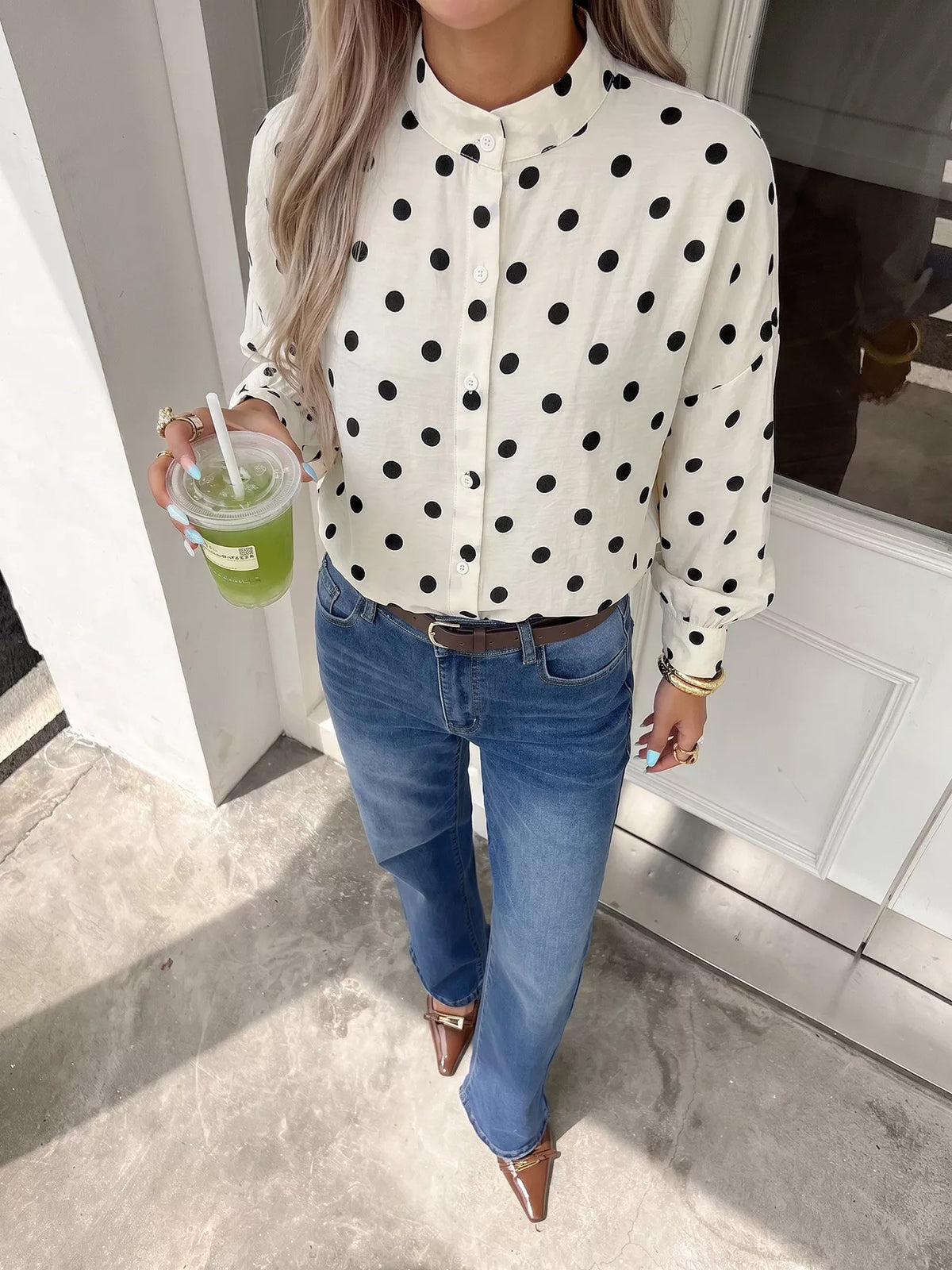 Polka Dot Button-Up Shirt | STAHlin RADIANCE