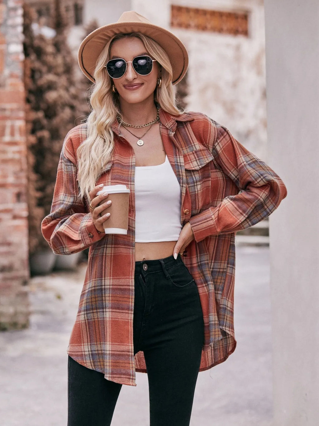 Plaid Button-Down Long Sleeve Shirt | STAHlin RADIANCE