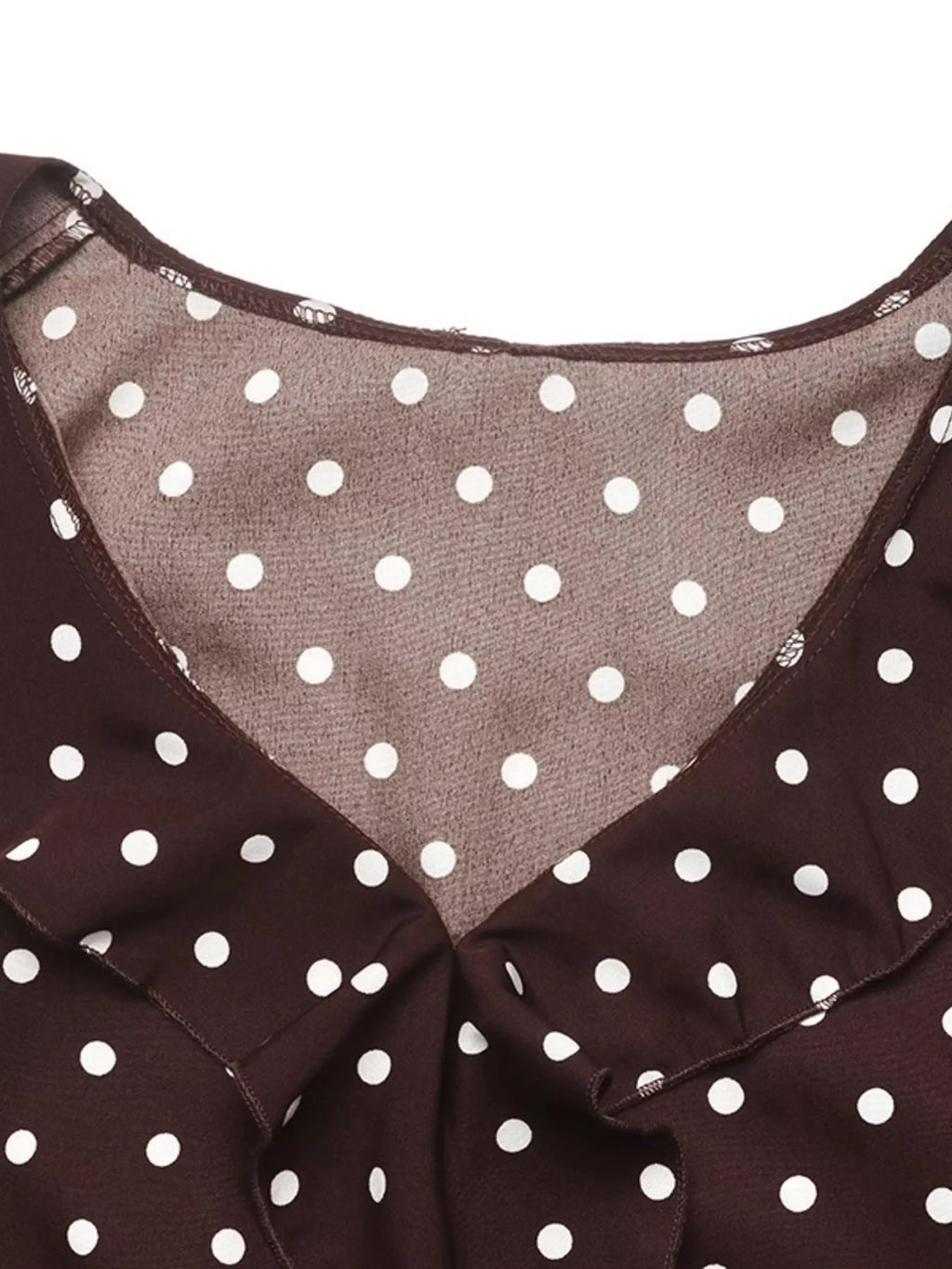 Polka Dot Ruffled V-Neck Bodysuit | STAHlin RADIANCE