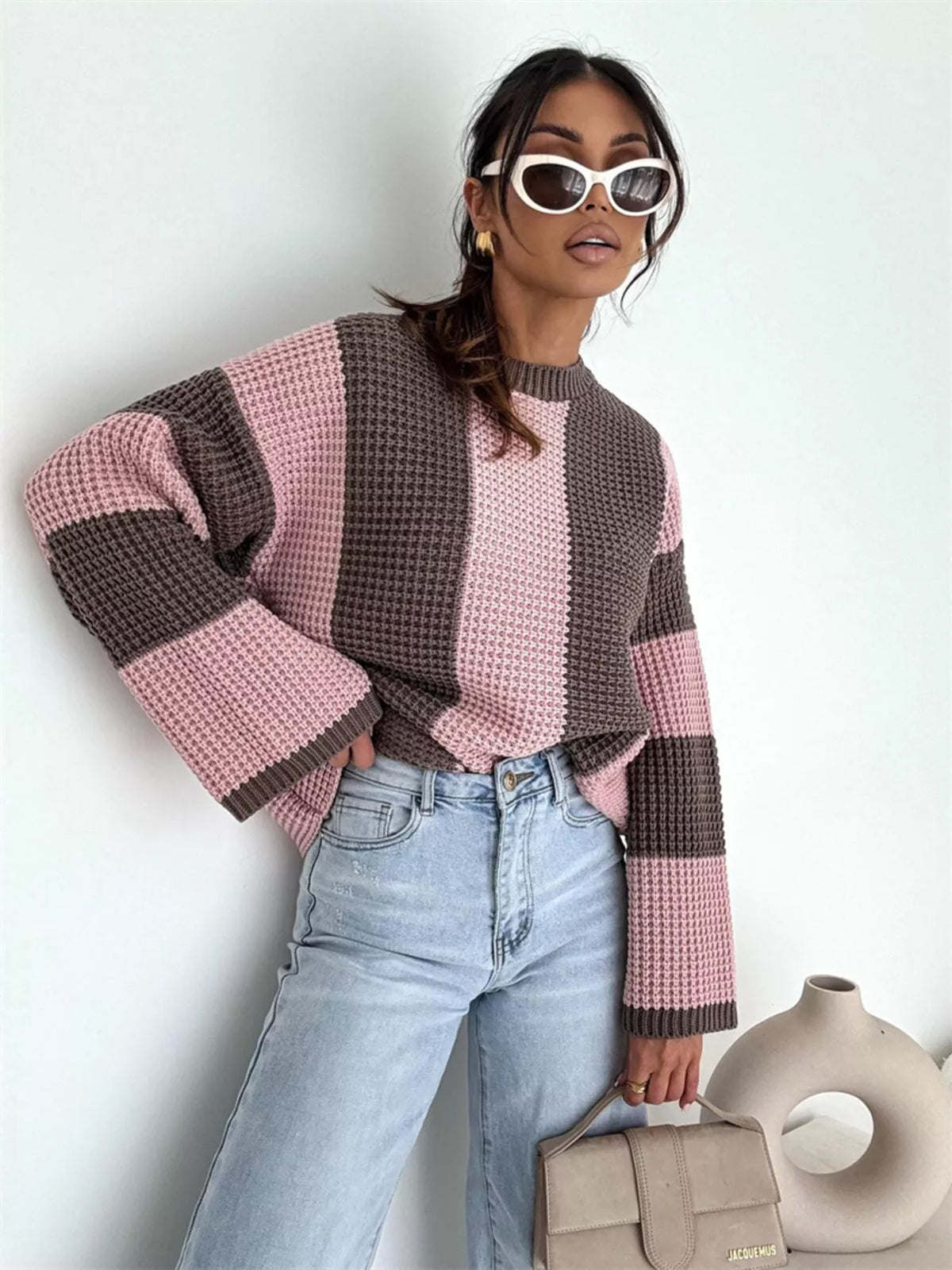 Color Block Long Sleeve Sweater | STAHlin RADIANCE