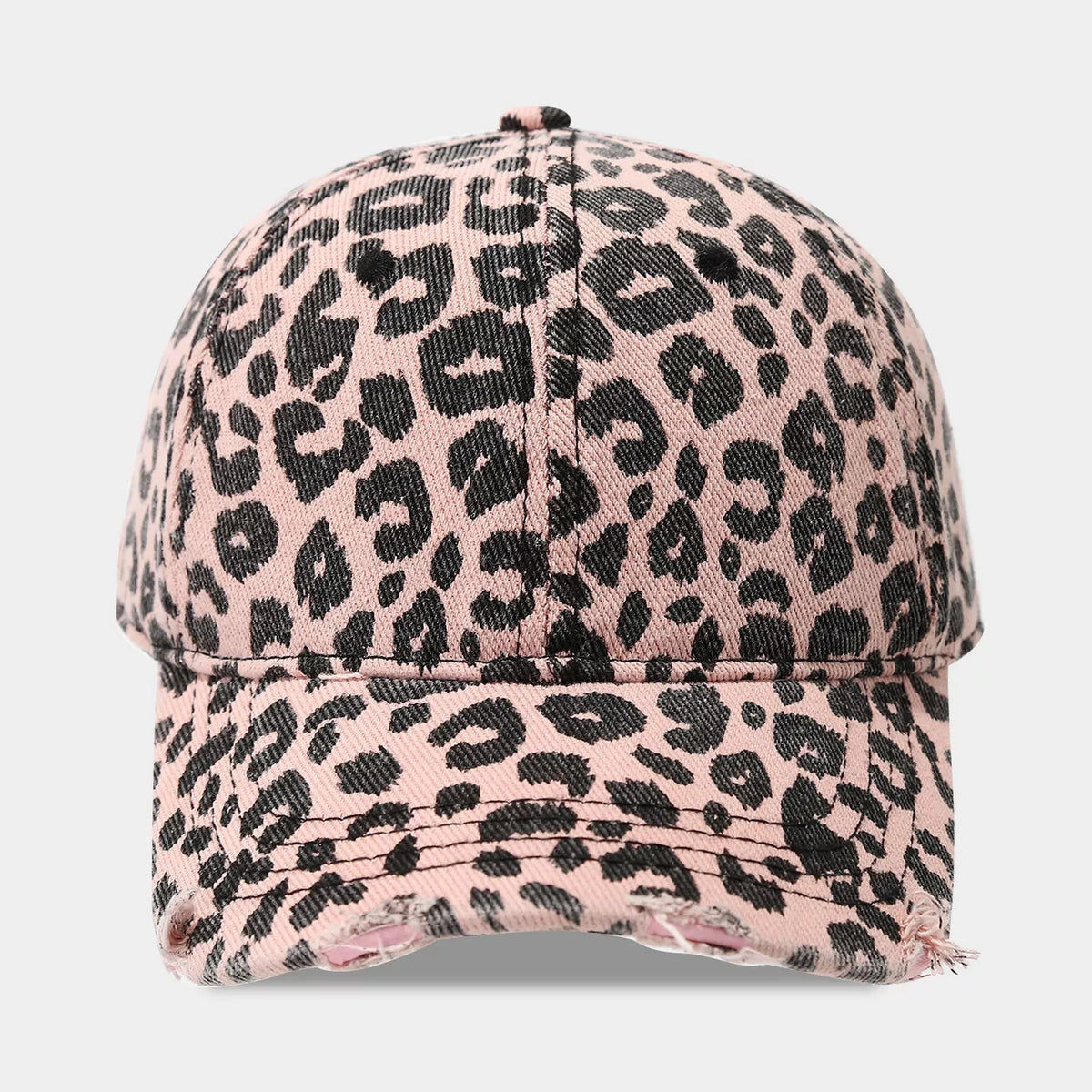 Distressed Leopard Print Cotton Baseball Cap | STAHlin RADIANCE