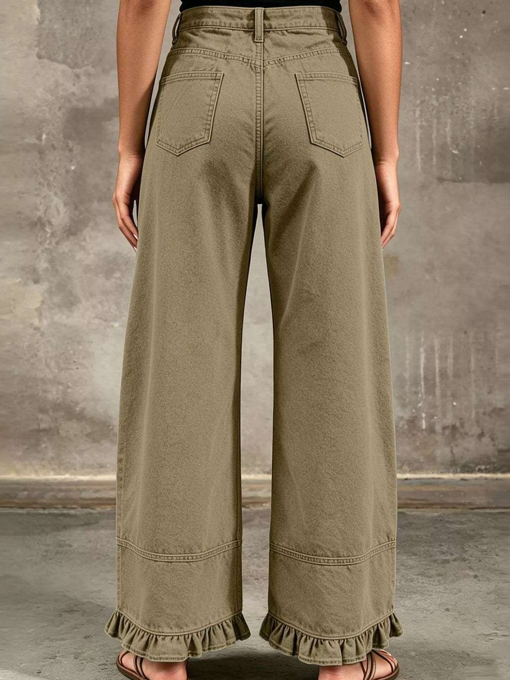 The Nova Ruffle Hem Wide-Leg Jeans | STAHlin RADIANCE