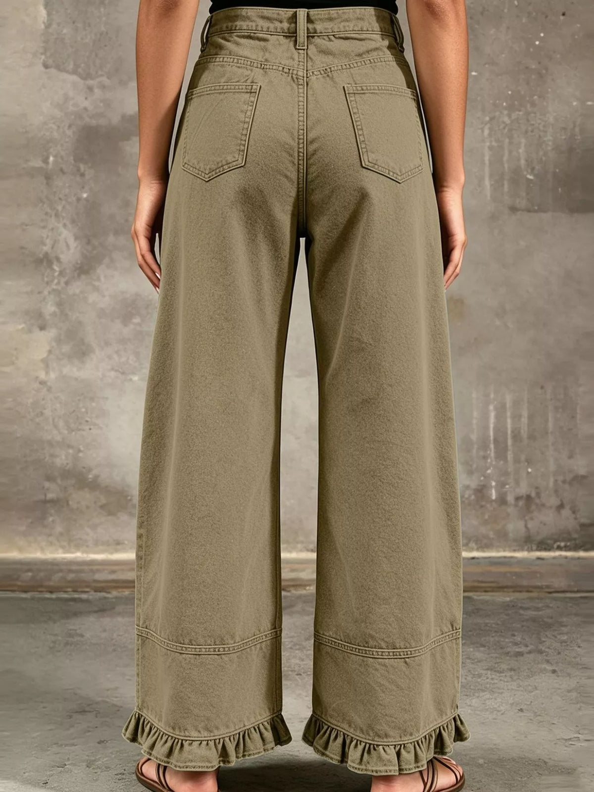 The Nova Ruffle Hem Wide-Leg Jeans | STAHlin RADIANCE