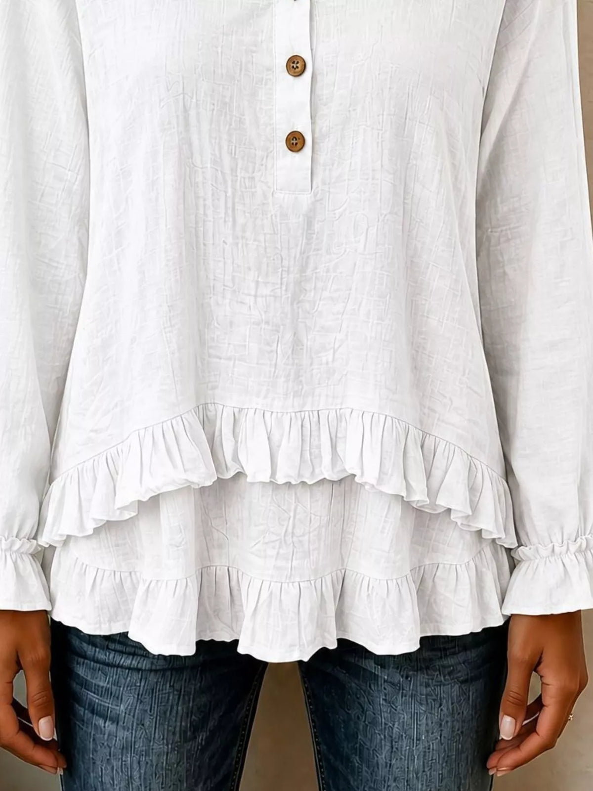 The Ruffled Button Blouse | STAHlin RADIANCE