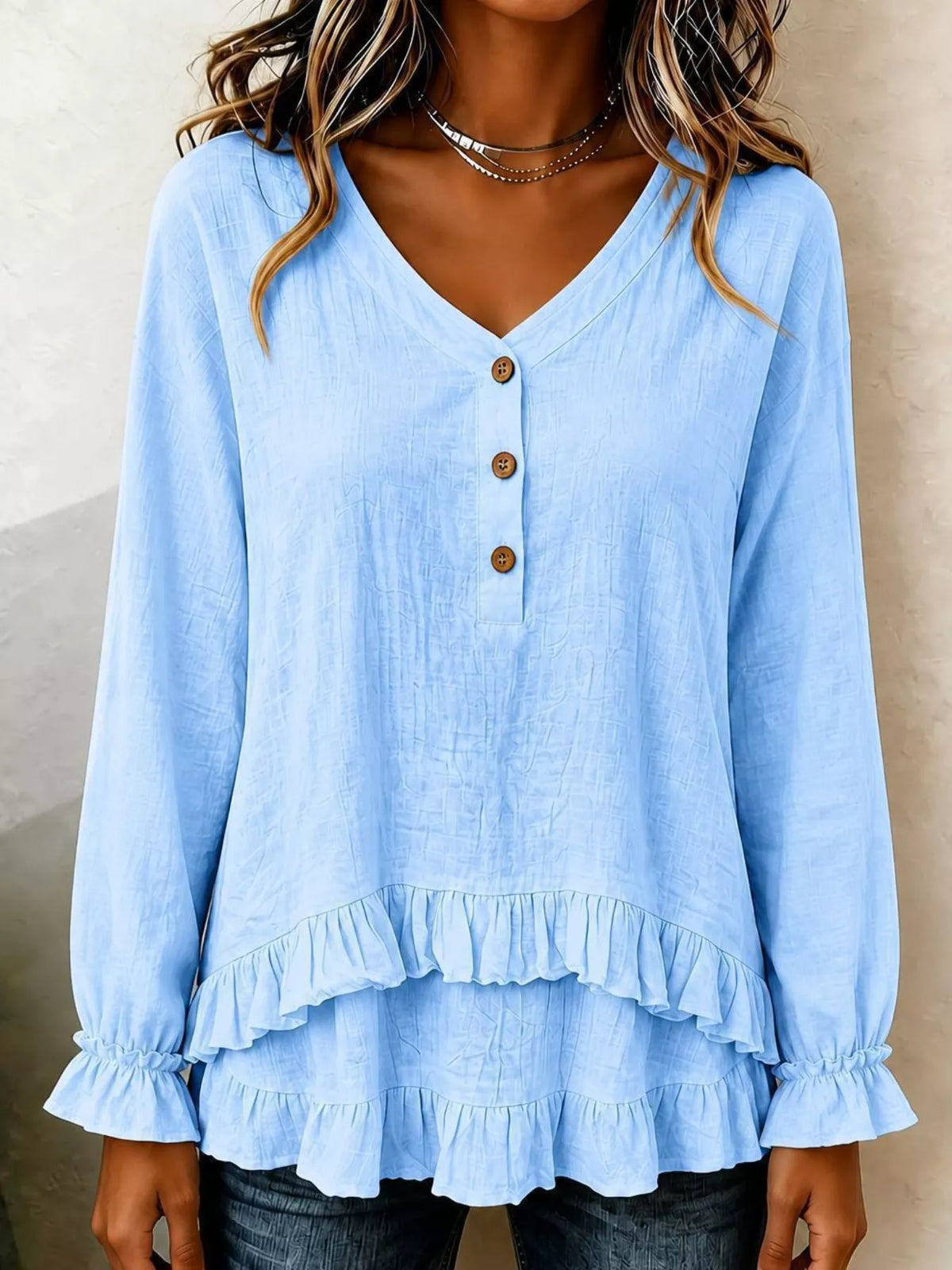 The Ruffled Button Blouse | STAHlin RADIANCE