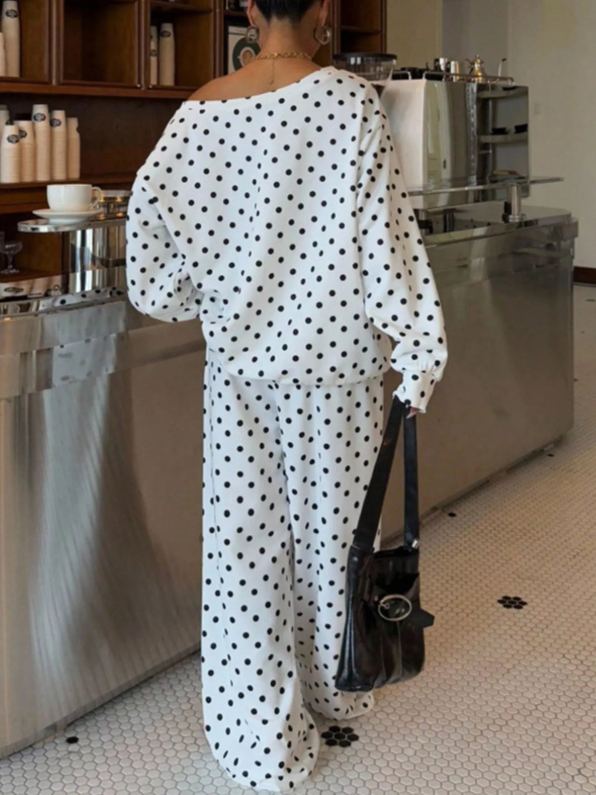 Polka Dot Long Sleeve Top and Pants Set | STAHlin RADIANCE