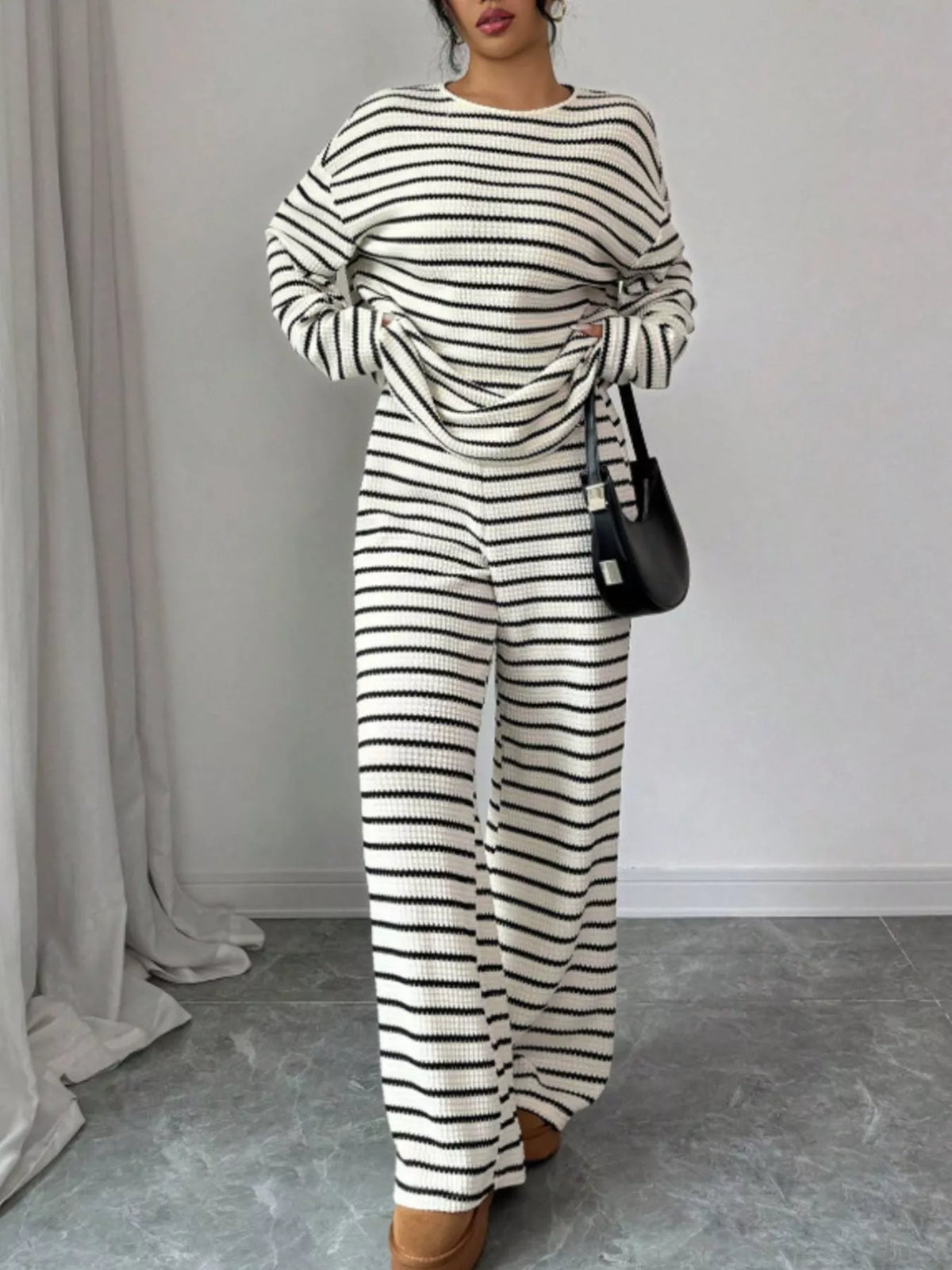 Striped Relaxed Fit Top and Pants Set | STAHlin RADIANCE