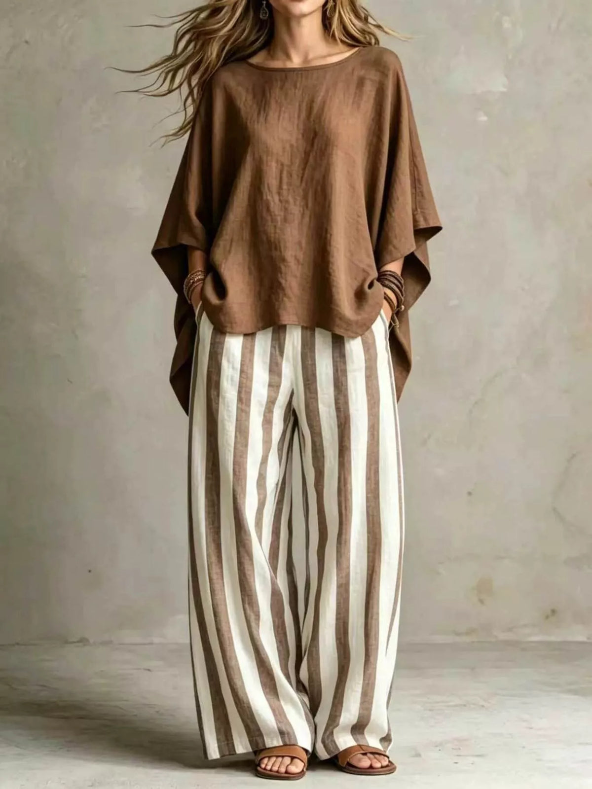 Full Size Solid Color Top and Pants Set Plus Size | STAHlin RADIANCE