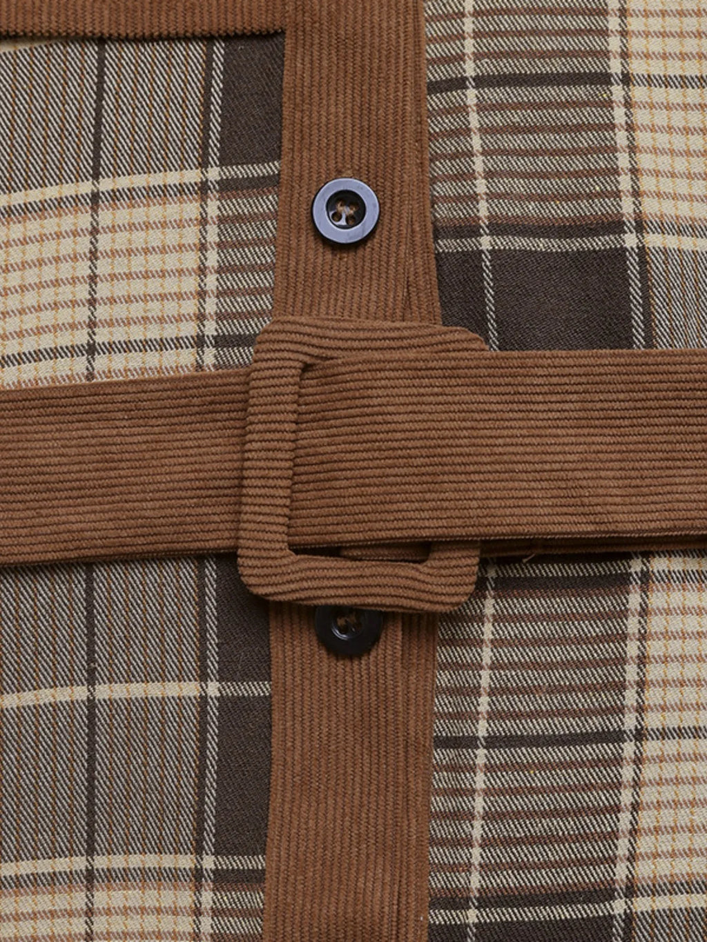 Button Front Plaid Long Sleeve Dress | STAHlin RADIANCE