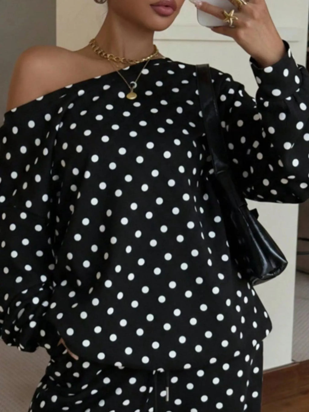Polka Dot Long Sleeve Top and Pants Set | STAHlin RADIANCE