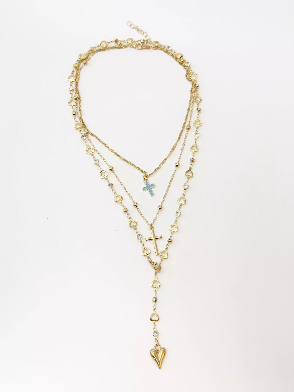 Layered Cross and Heart Necklace | STAHlin RADIANCE