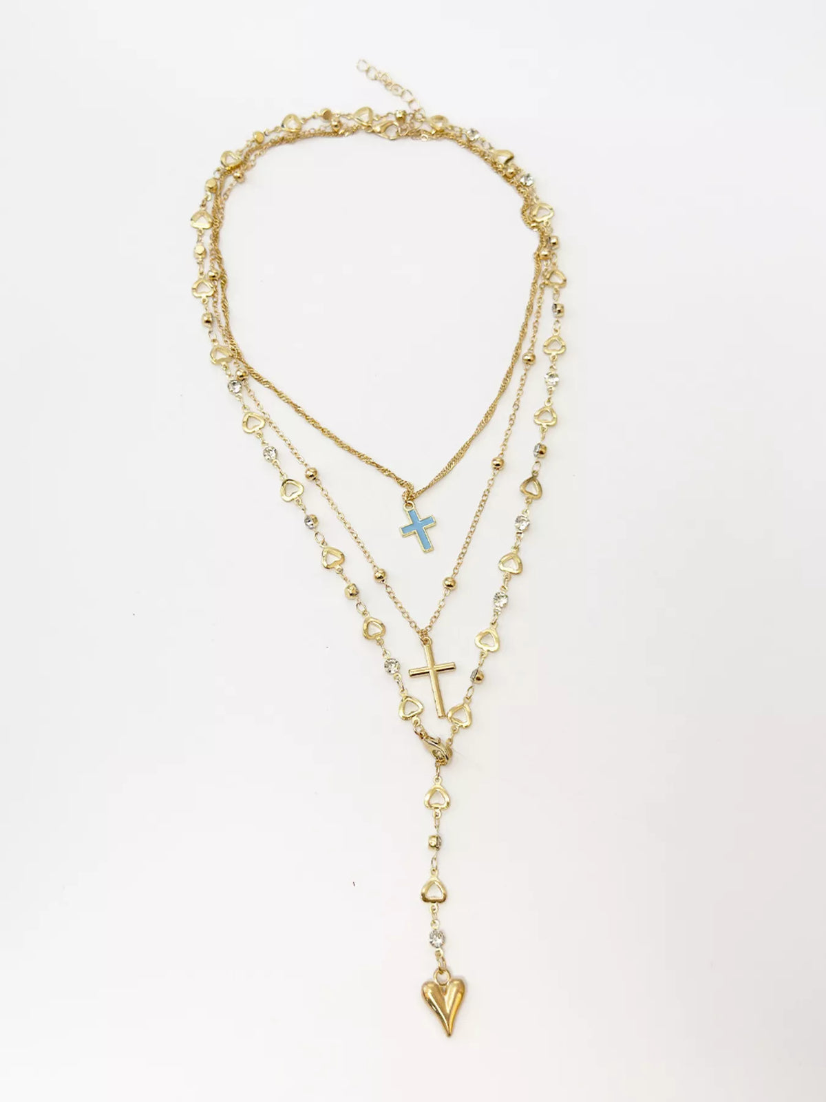 Layered Cross and Heart Necklace | STAHlin RADIANCE