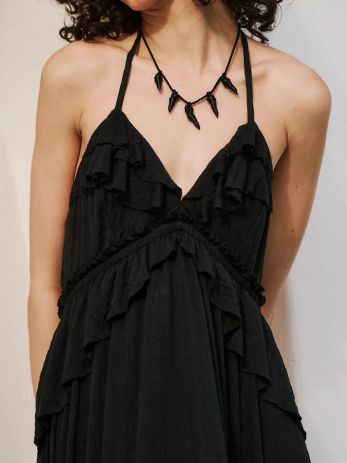 Ruffled Halter Neck Maxi Dress | STAHlin RADIANCE