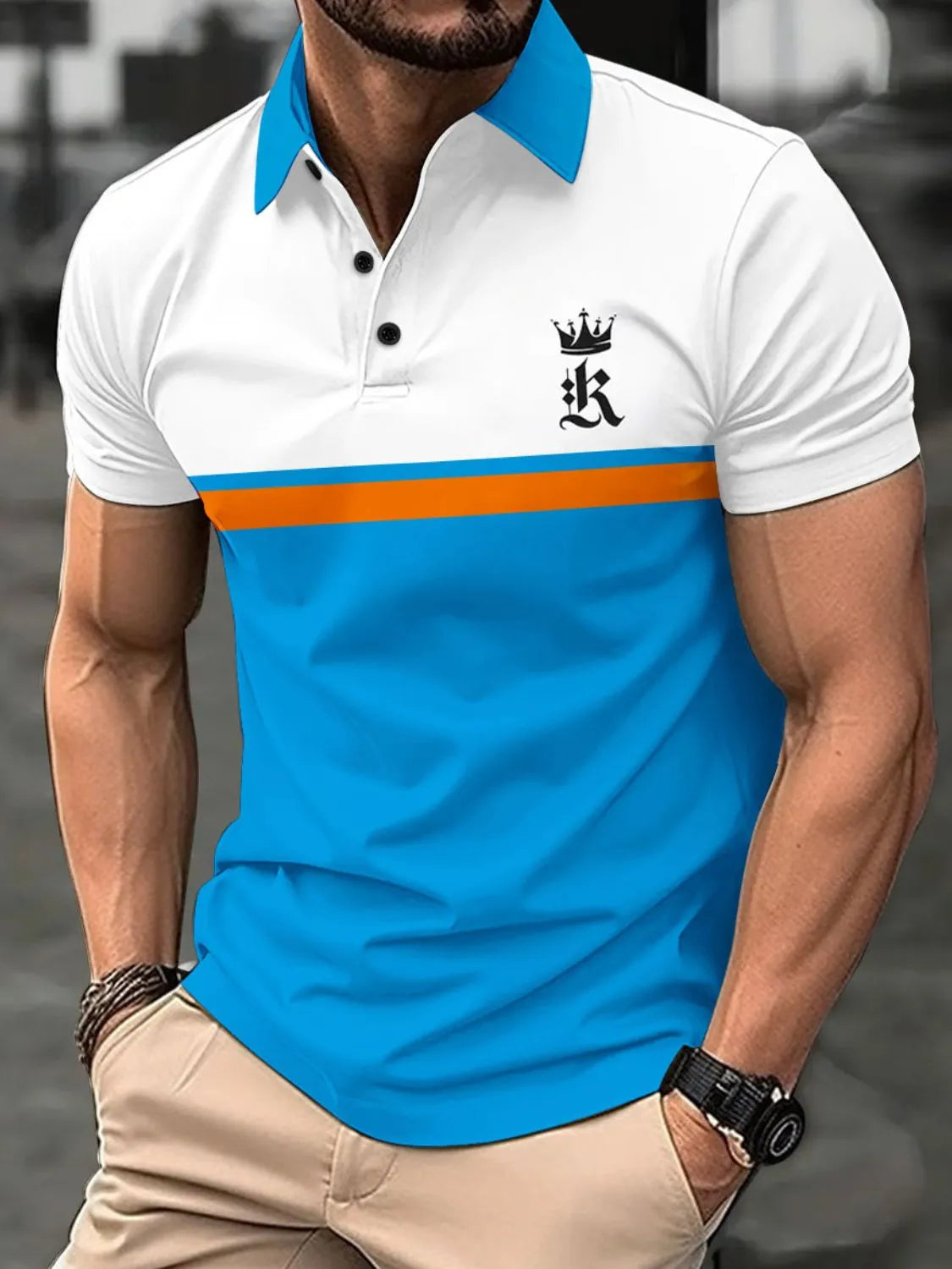 Men's Plus Size Collared Neck Short Sleeve Polo | STAHlin RADIANCE