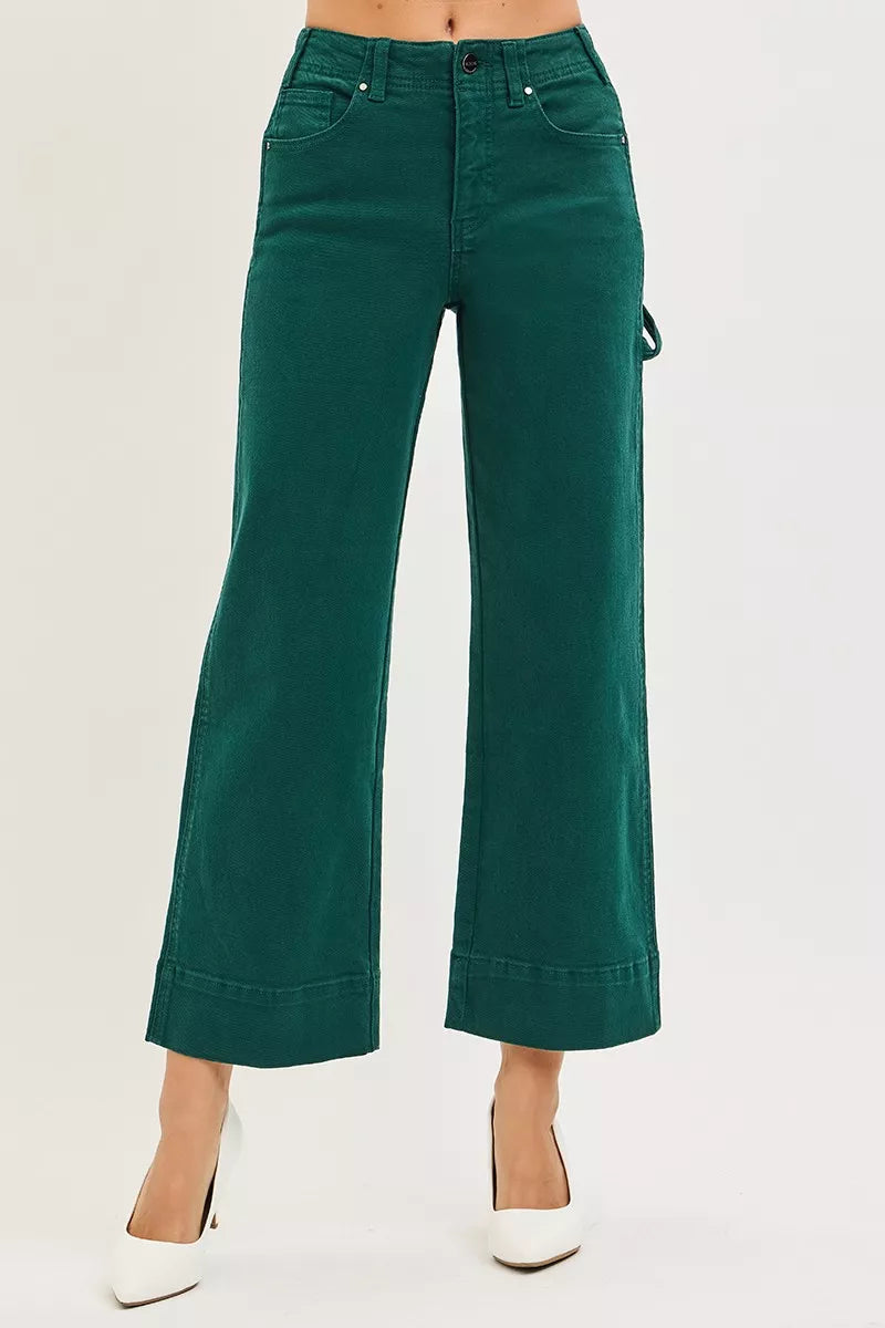 RISEN Tummy Control High Rise Crop Wide No Waist Band Pants | STAHlin RADIANCE