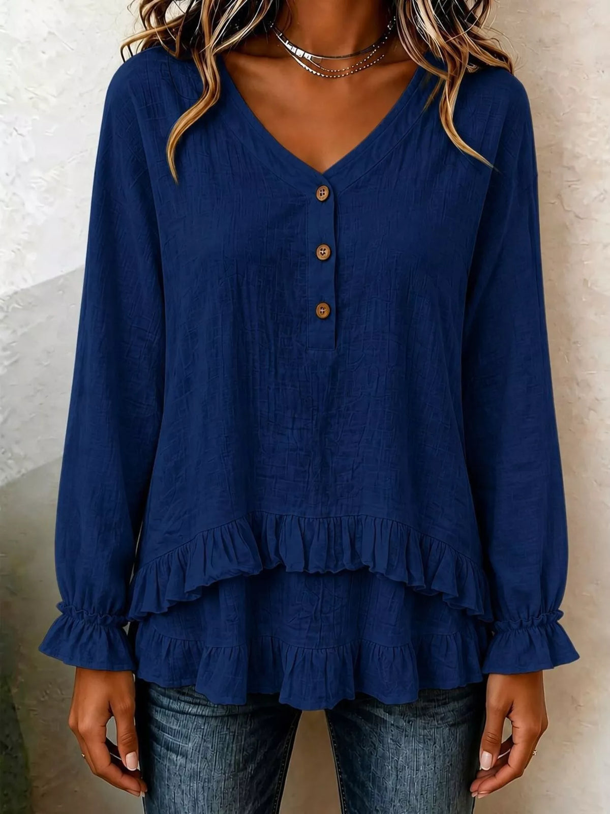 The Ruffled Button Blouse | STAHlin RADIANCE