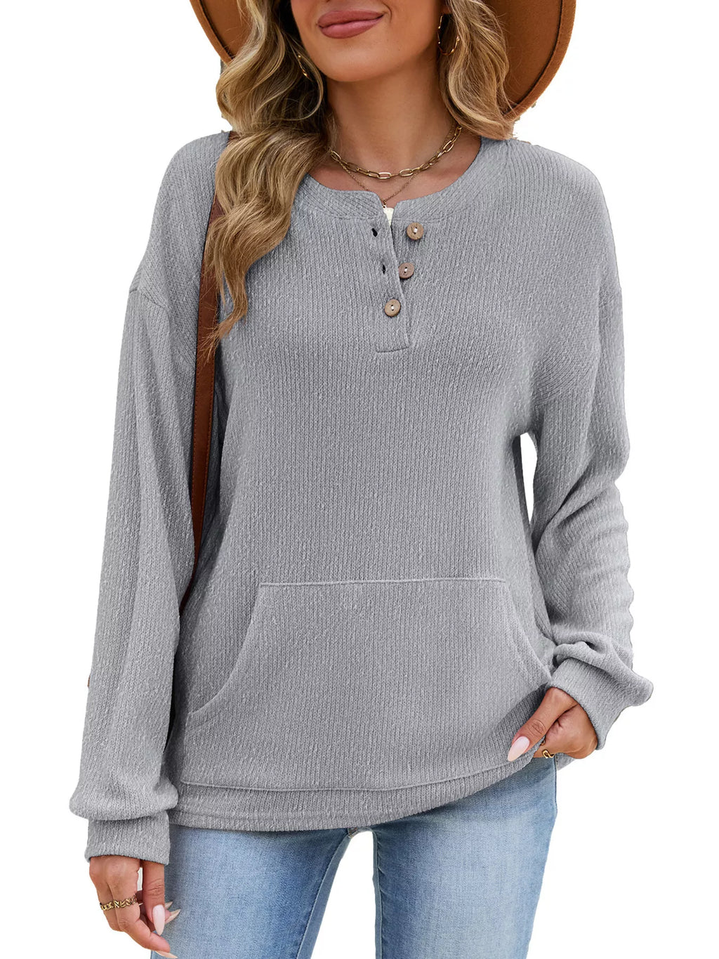 The Darcy Button Sweatshirt | STAHlin RADIANCE