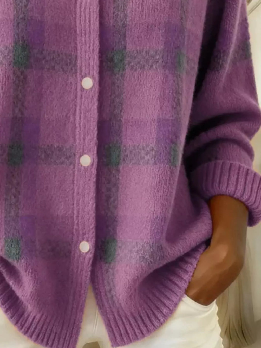 The Plaid Knit Cardigan | STAHlin RADIANCE