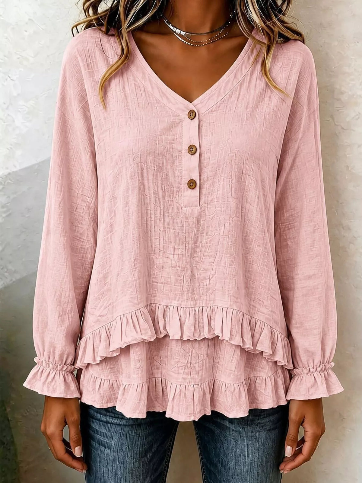 The Ruffled Button Blouse | STAHlin RADIANCE