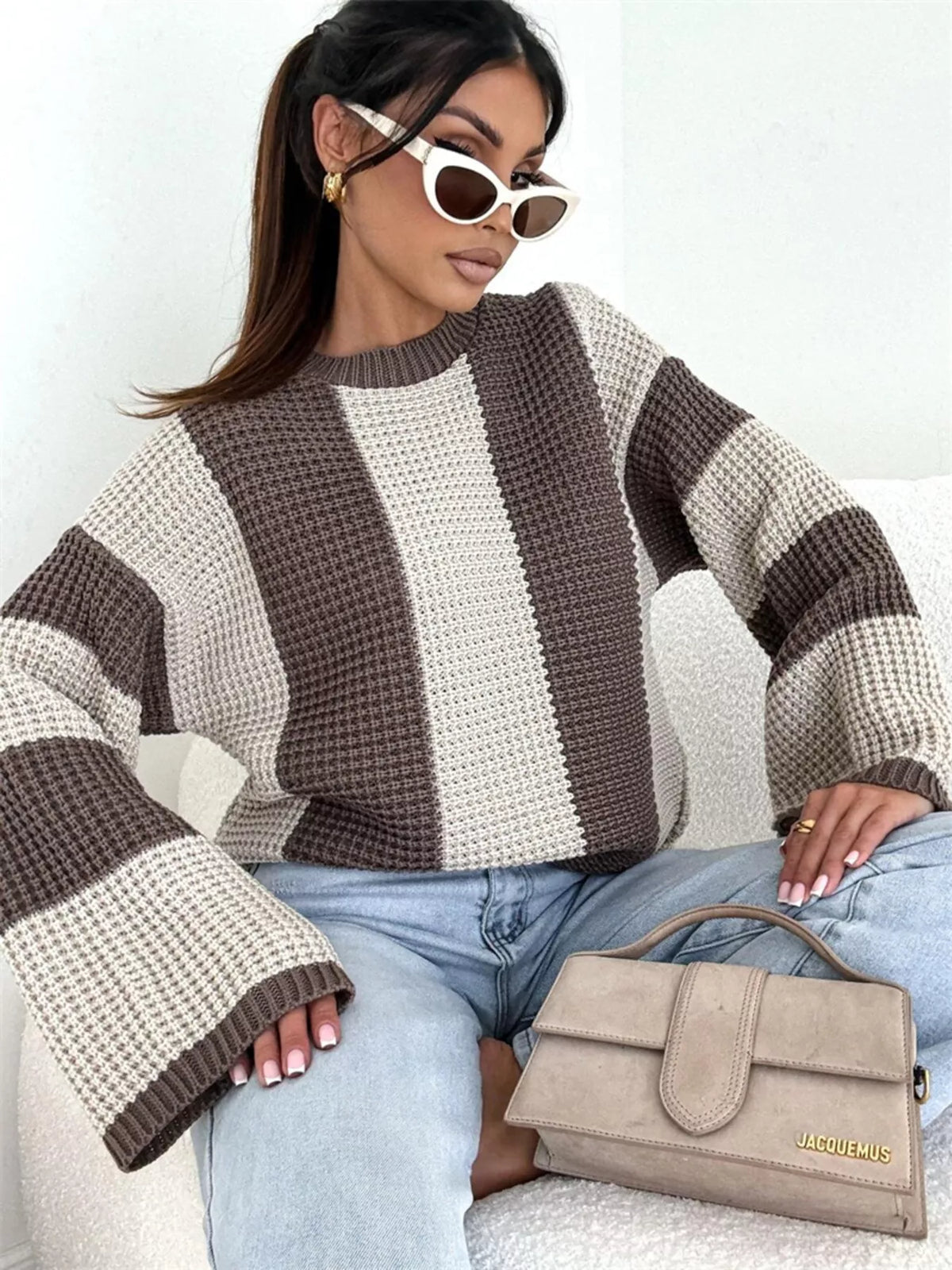 Color Block Long Sleeve Sweater | STAHlin RADIANCE